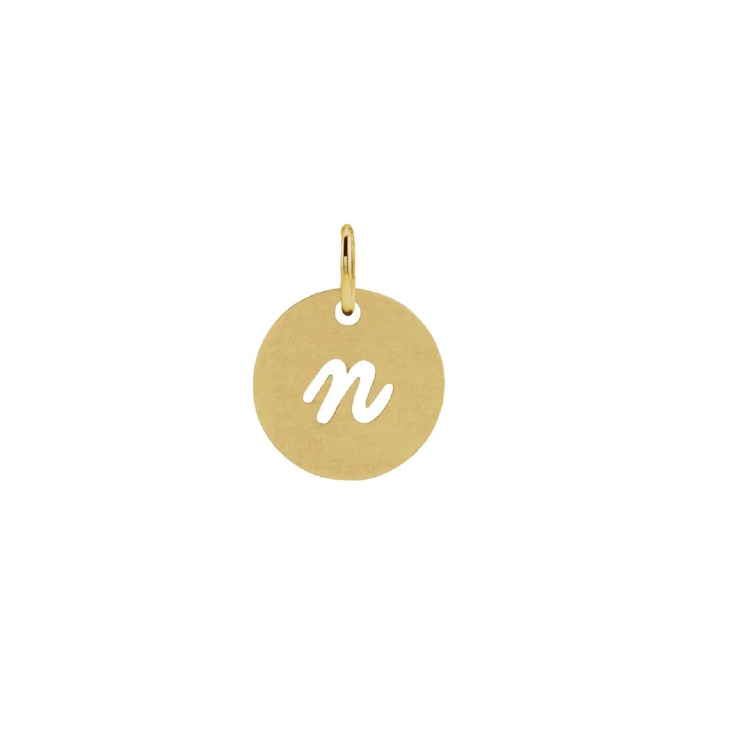 14K Solid Gold Script Initial Necklace Necklace Robyn Canady 14K Gold Filled n