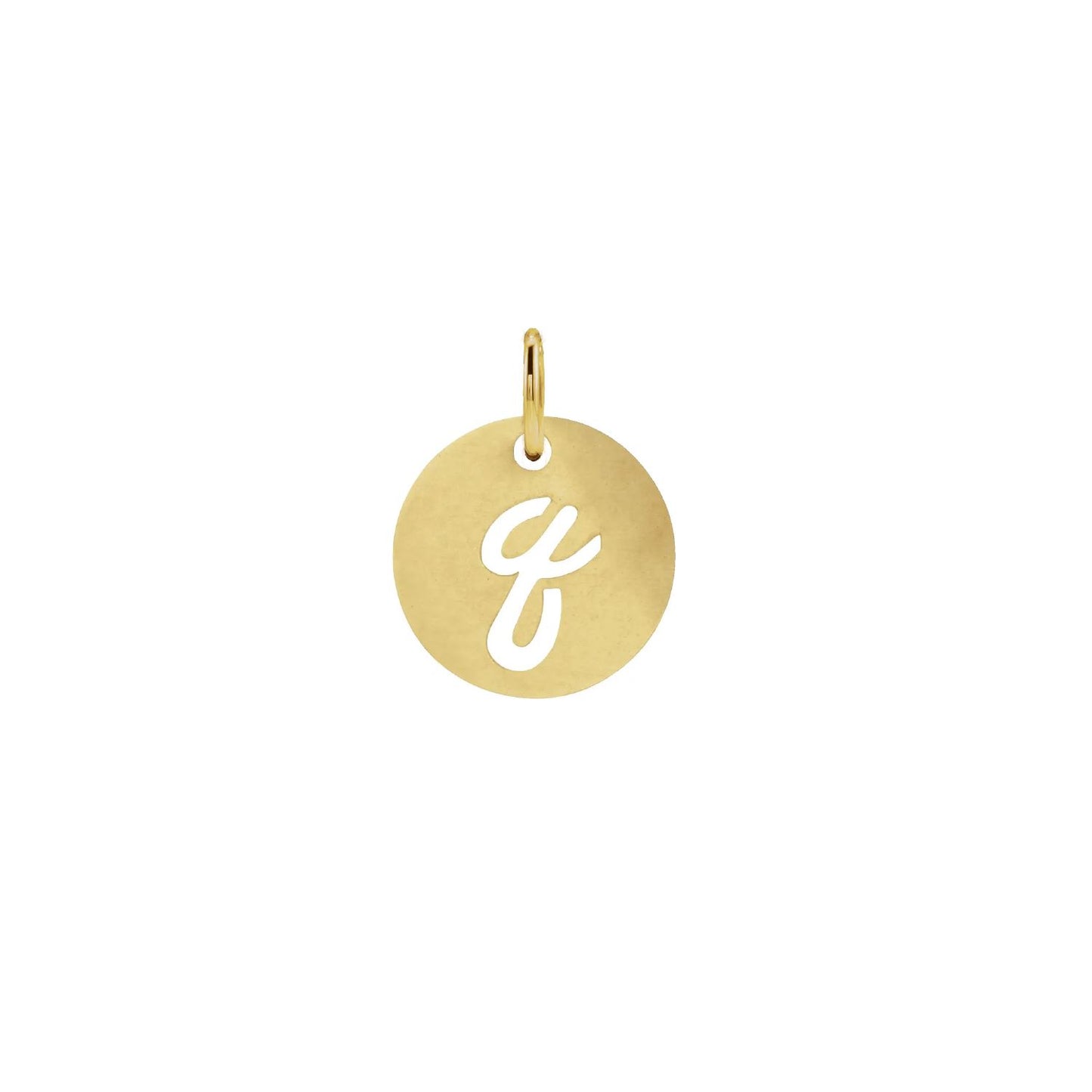 14K Solid Gold Script Initial Necklace Necklace Robyn Canady 14K Gold Filled q