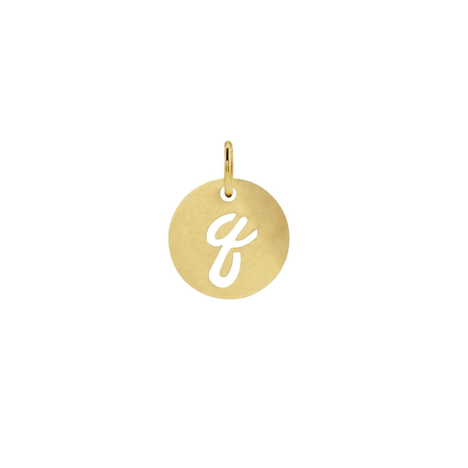 14K Solid Gold Script Initial Necklace Necklace Robyn Canady 14K Gold Filled q