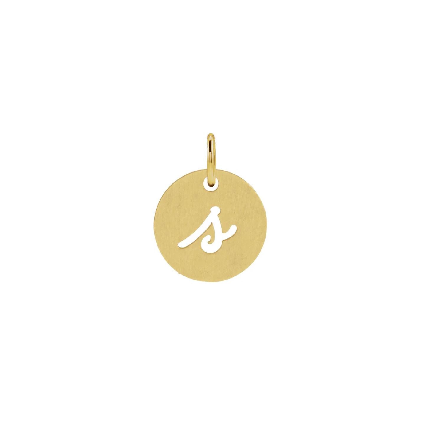 14K Solid Gold Script Initial Necklace Necklace Robyn Canady 14K Gold Filled s