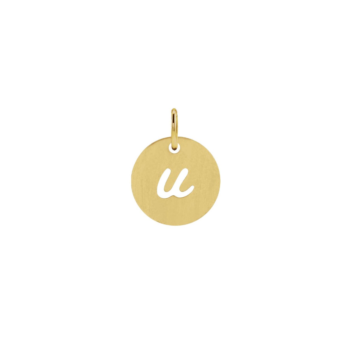 14K Solid Gold Script Initial Necklace Necklace Robyn Canady 14K Gold Filled u