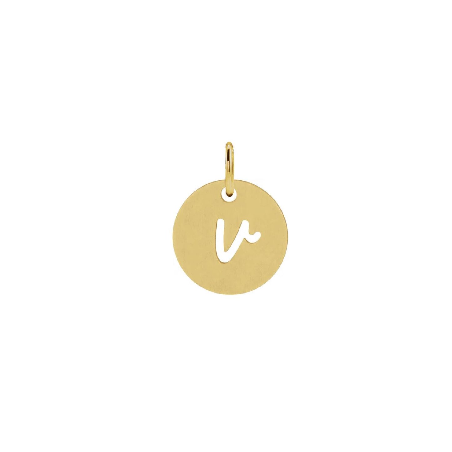 14K Solid Gold Script Initial Necklace Necklace Robyn Canady 14K Gold Filled v