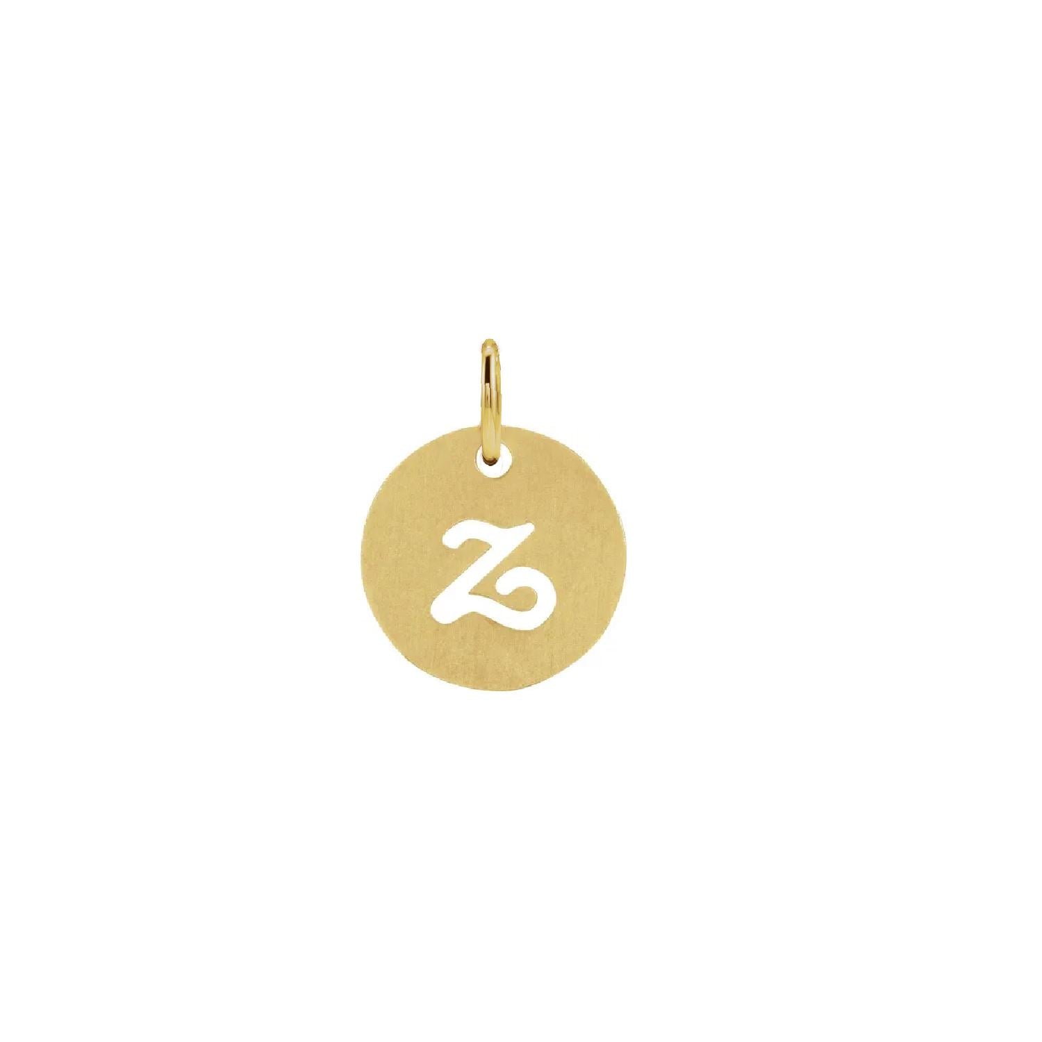 14K Solid Gold Script Initial Necklace Necklace Robyn Canady 14K Gold Filled z