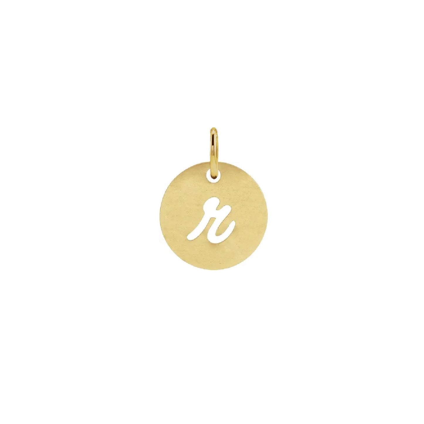 14K Solid Gold Script Initial Necklace Necklace Robyn Canady 14K Gold Filled r