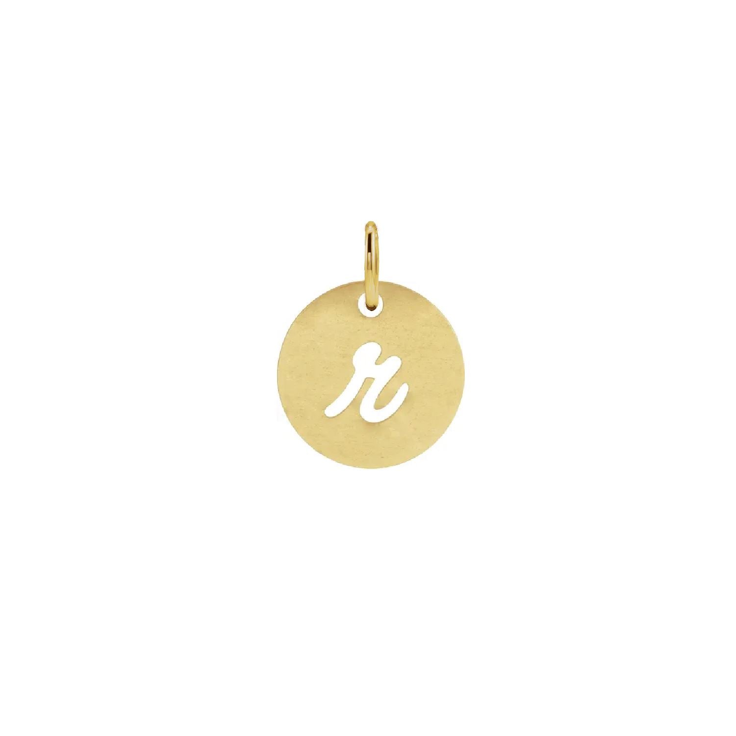 14K Solid Gold Script Initial Necklace Necklace Robyn Canady 14K Gold Filled r