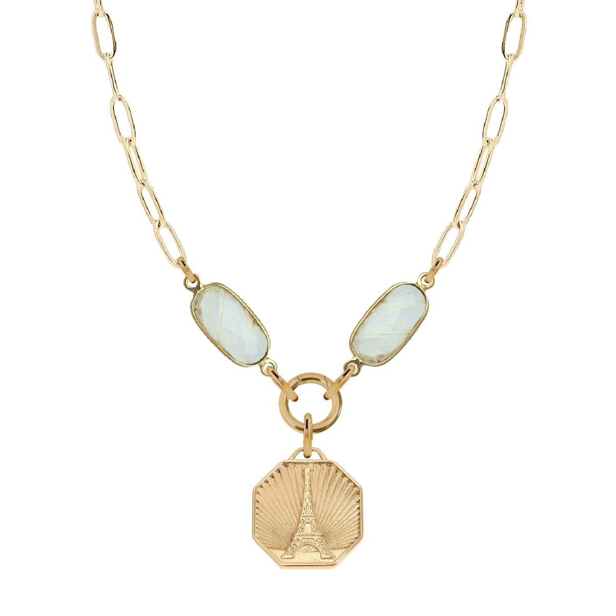 5 Fall Colors - Gemstone Link Eiffel Tower Necklace Bracelet Robyn Canady Rutilated Quartz