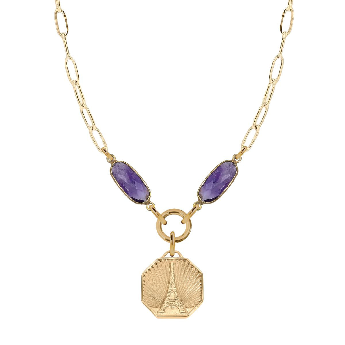 5 Fall Colors - Gemstone Link Eiffel Tower Necklace Bracelet Robyn Canady Amethyst