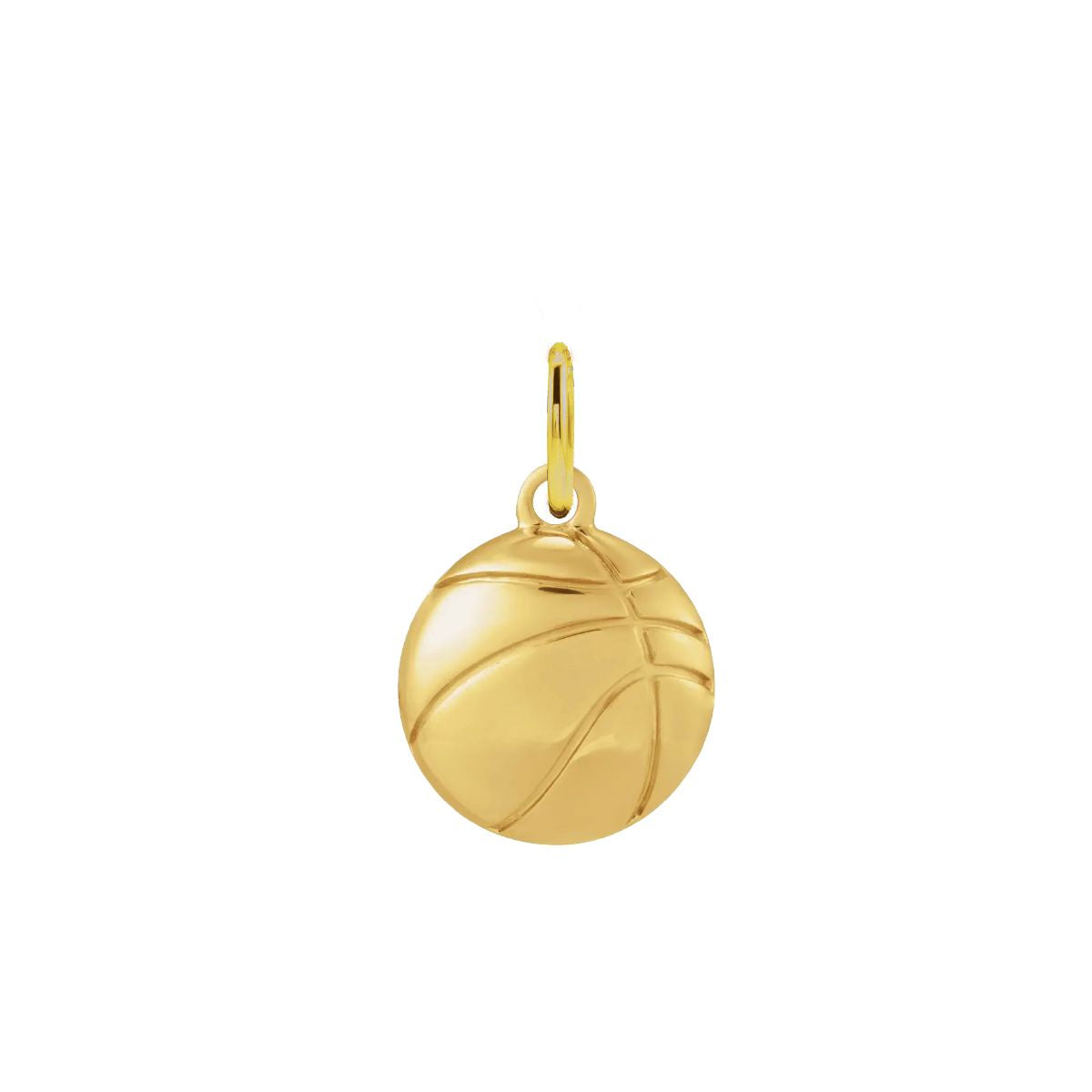 For the Basketball Lover - Tiny Basketball Charm Necklace - Dainty FIne Jewelry Necklace Robyn Canady 14K Gold No Chain (Pendant Only)