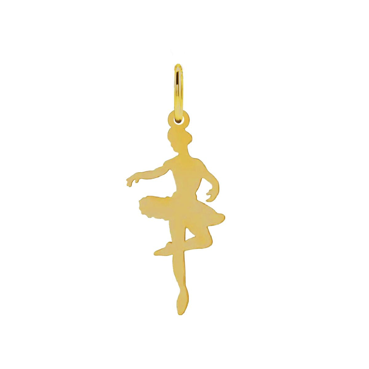 For the Ballerina - Tiny Ballerina Charm Necklace - Dainty FIne Jewelry Necklace Robyn Canady 14K Gold No Chain (Pendant Only)