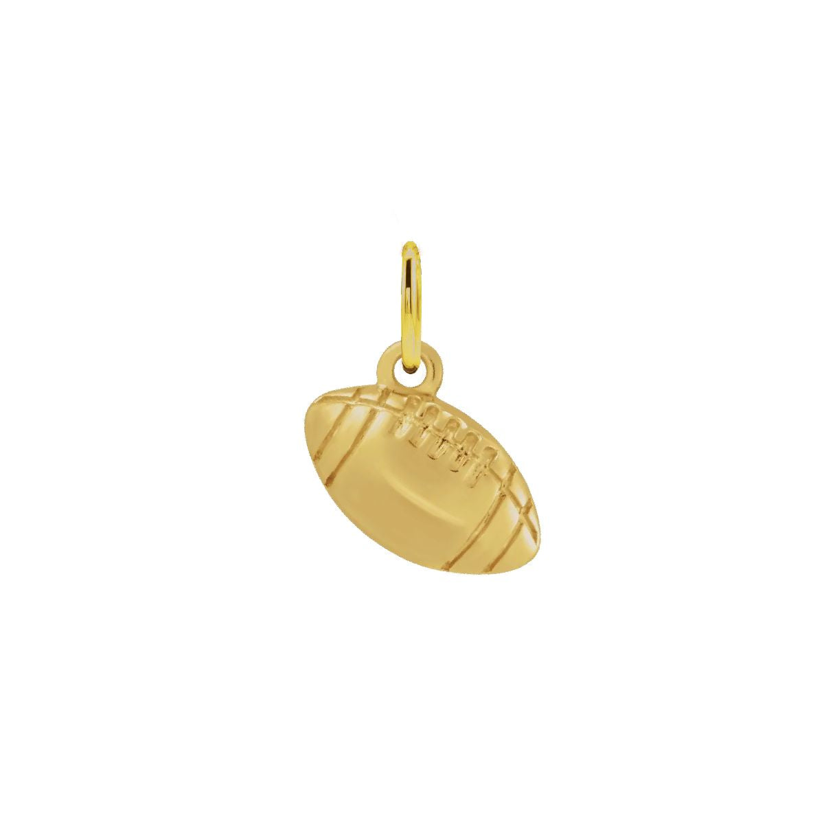 For the Football Lover - Tiny Football Charm Necklace - Dainty FIne Jewelry Necklace Robyn Canady 14K Gold No Chain (Pendant Only)