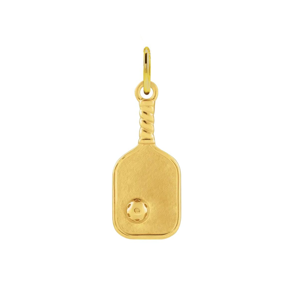 For the Pickleball Lover - Tiny Pickleball Charm Necklace - Dainty FIne Jewelry Necklace Robyn Canady 14K Gold No Chain (Pendant Only)
