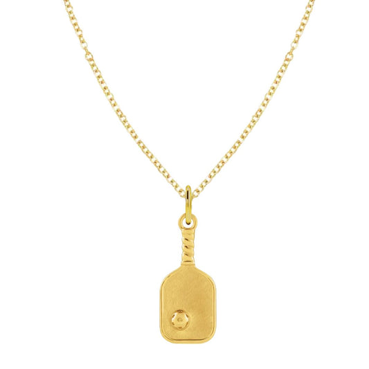 For the Pickleball Lover - Tiny Pickleball Charm Necklace - Dainty FIne Jewelry Necklace Robyn Canady 14K Gold 14K Gold Filled