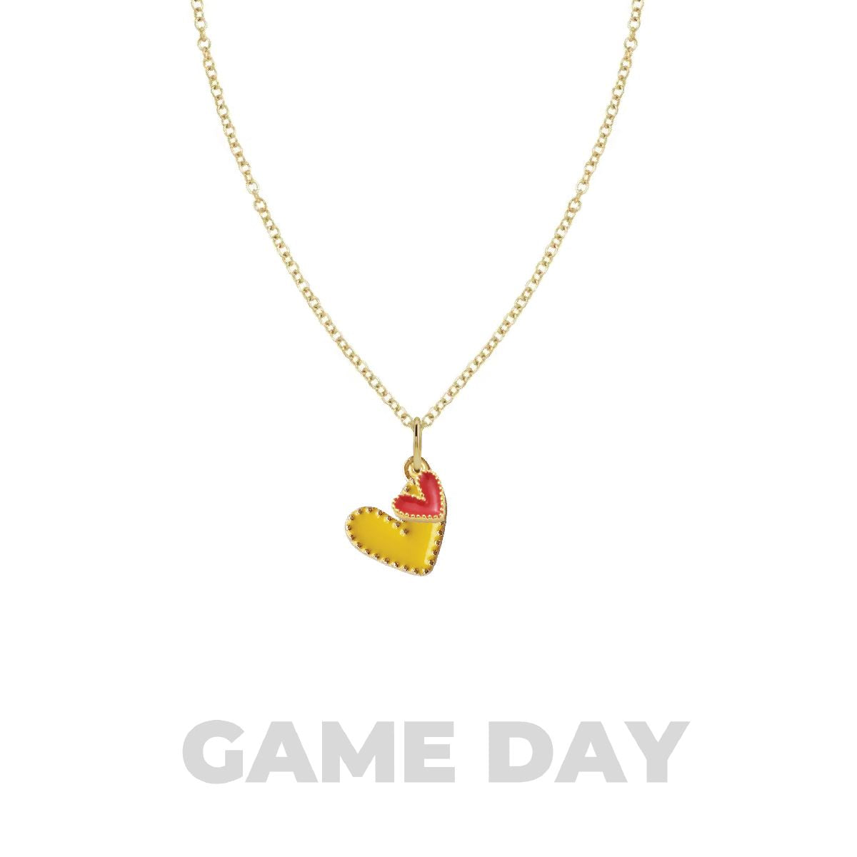 Game Day Necklace - Gold and Red Hearts in a Signature Gift Box Necklace Robyn Canady