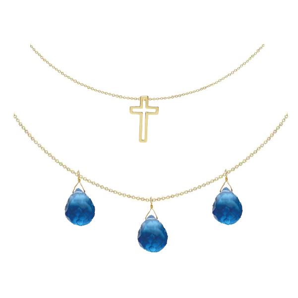 14K Gemmy Open Cross Necklace Robyn Canady