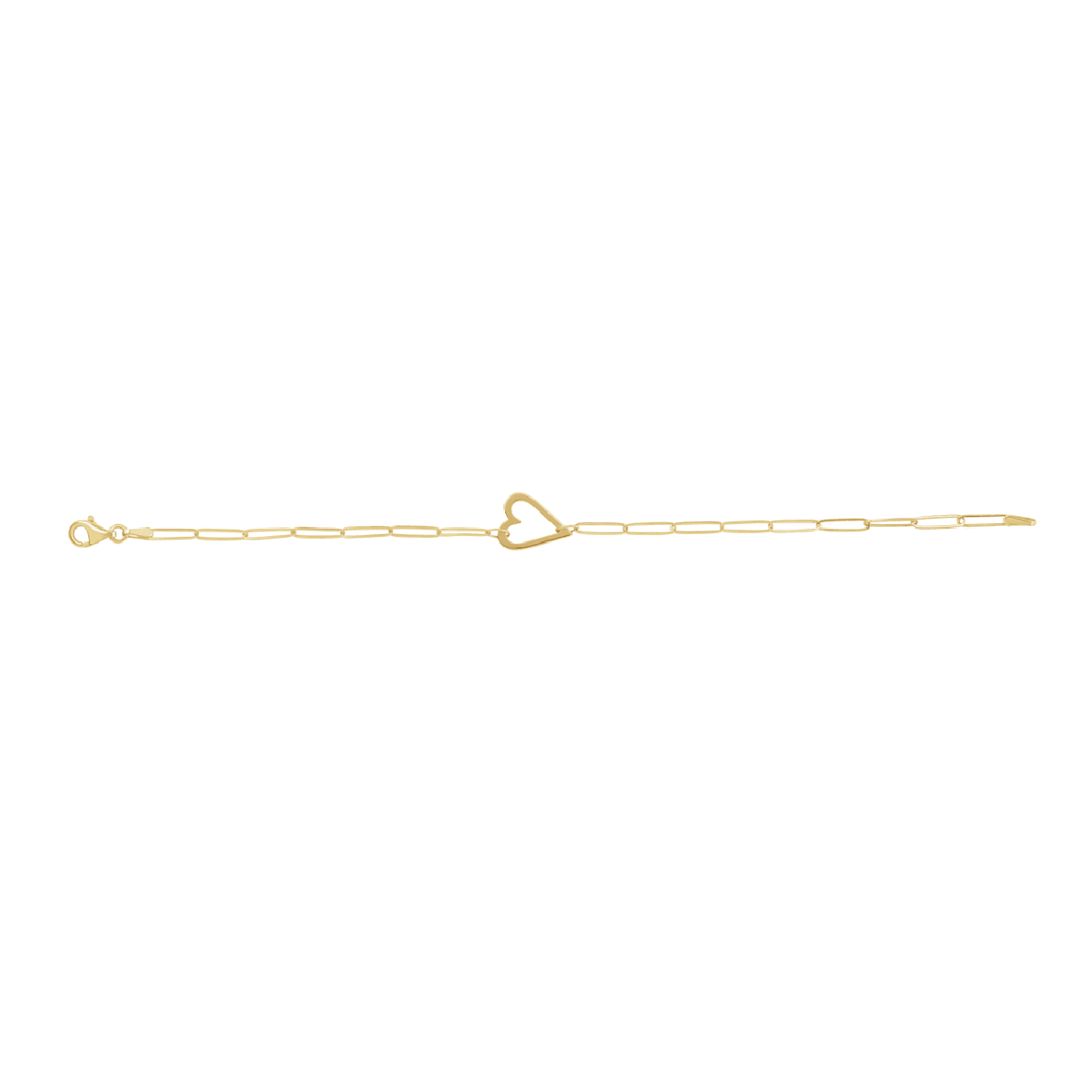 Sideways Heart Paperclip Chain Bracelet Bracelet Robyn Canady