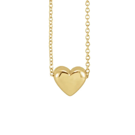 Heart Slide Necklace Necklace Robyn Canady 14K Yellow Gold