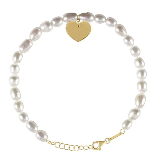 14K Freshwater Pearl Heart Bracelet Bracelet Robyn Canady