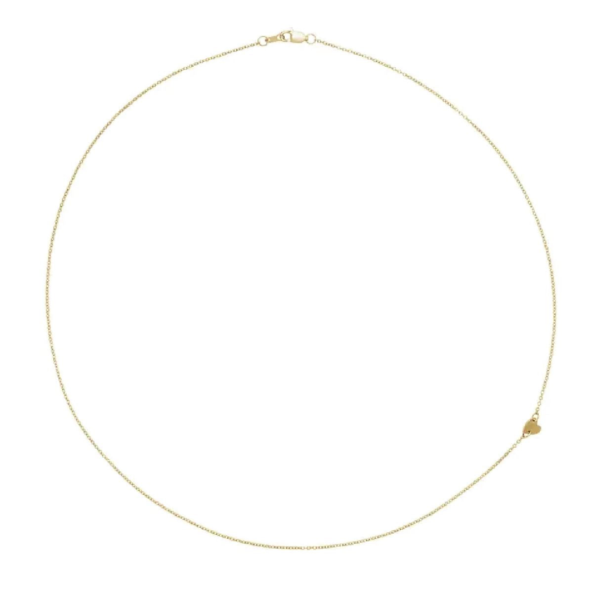 Tiny Sideways Heart Necklace Necklace Robyn Canady 14K Yellow Gold