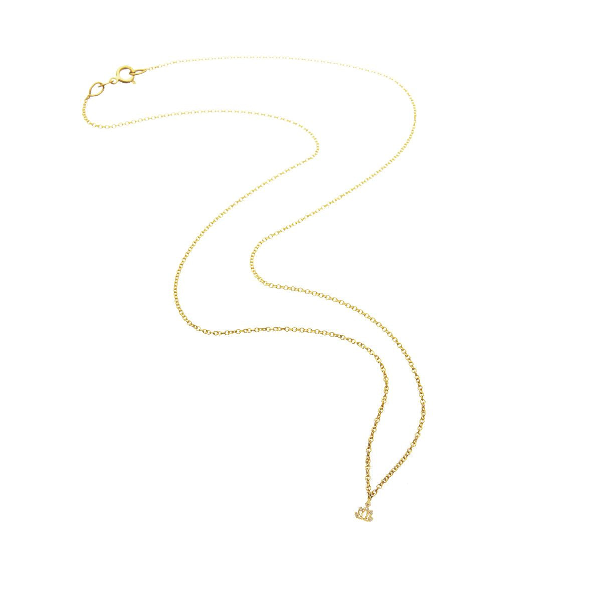 Power + Bliss Tiny Lotus Diamond Necklace Necklace Robyn Canady