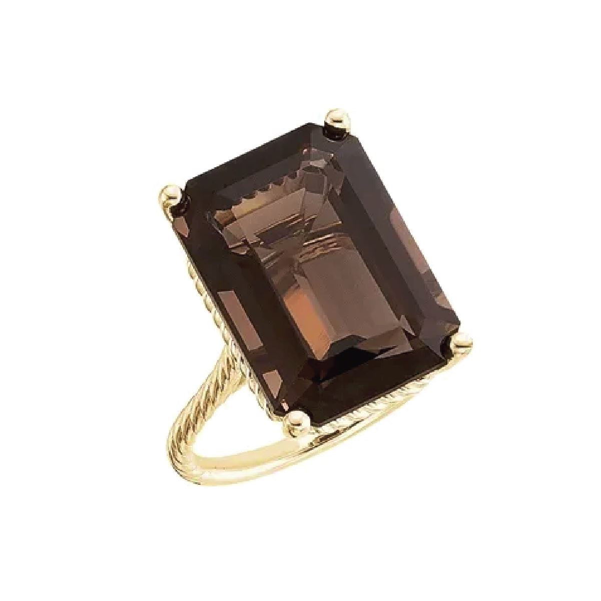 14K Smoky Quartz Royal Statement Ring Robyn Canady