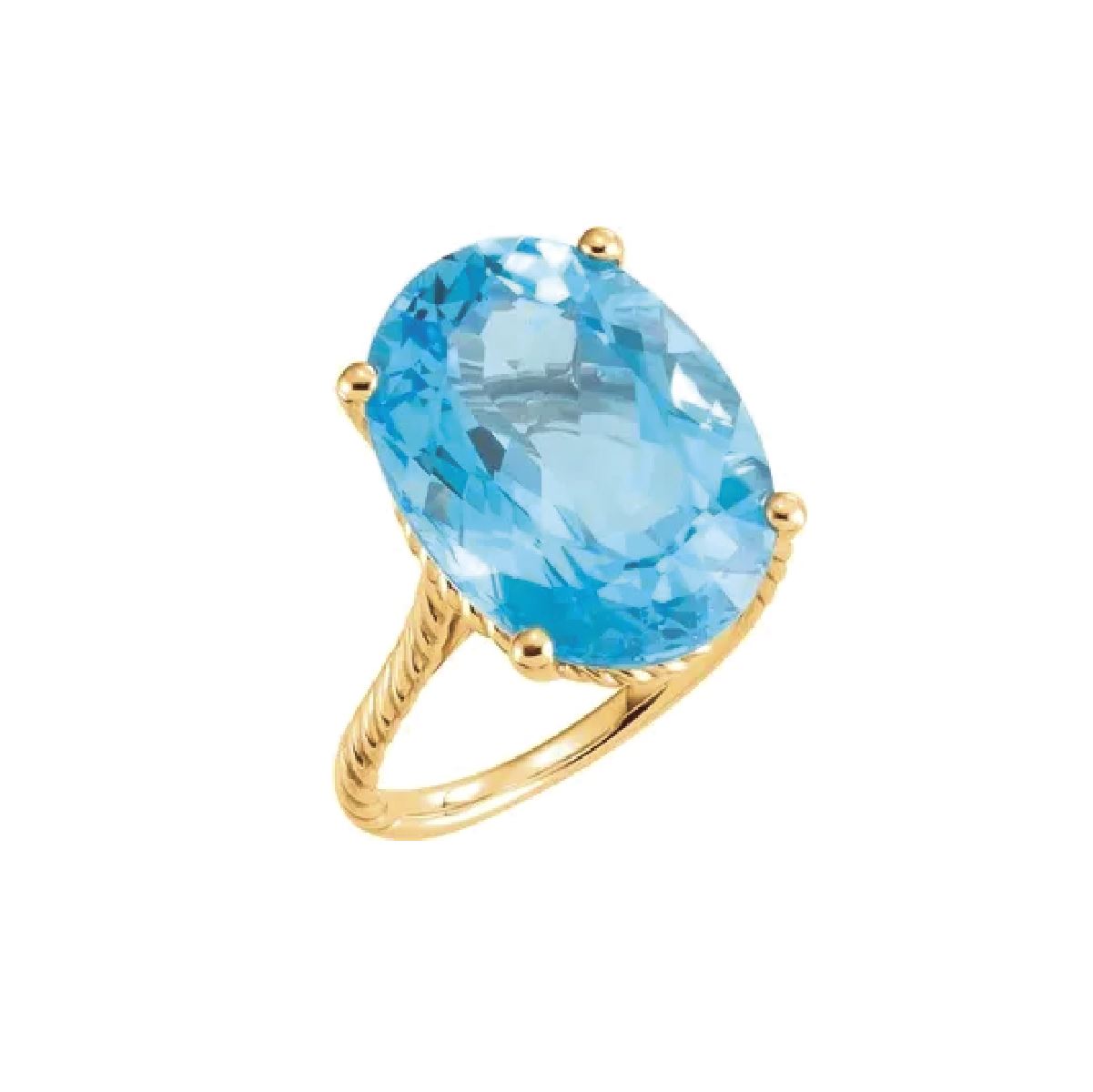 14K Swiss Blue Topaz Royal Statement Ring Robyn Canady