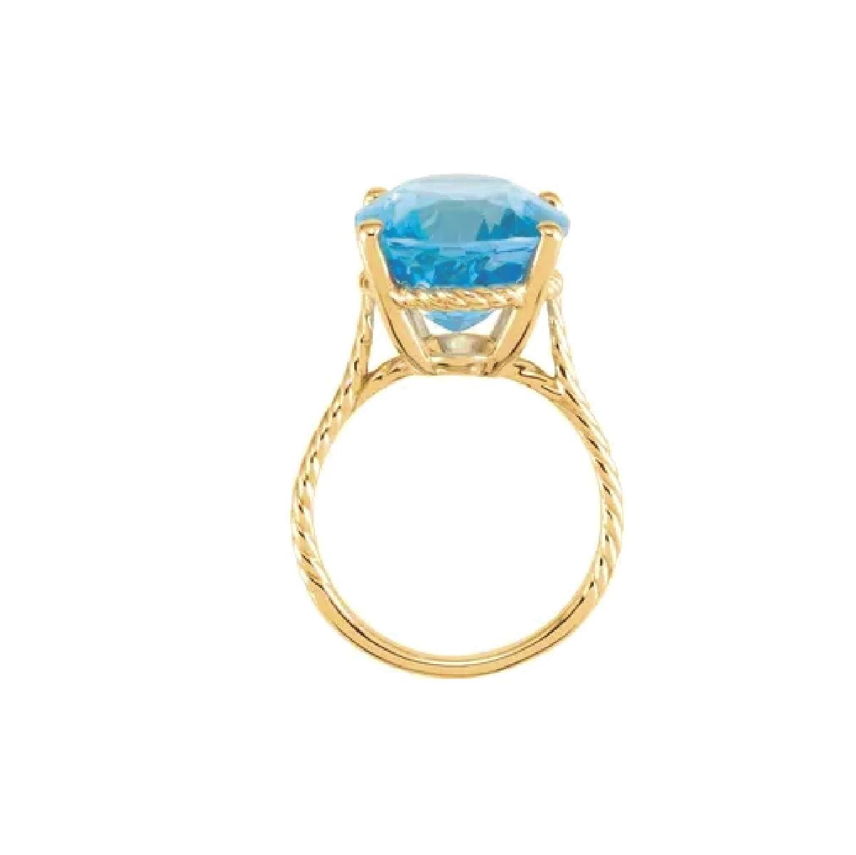 14K Swiss Blue Topaz Royal Statement Ring Robyn Canady
