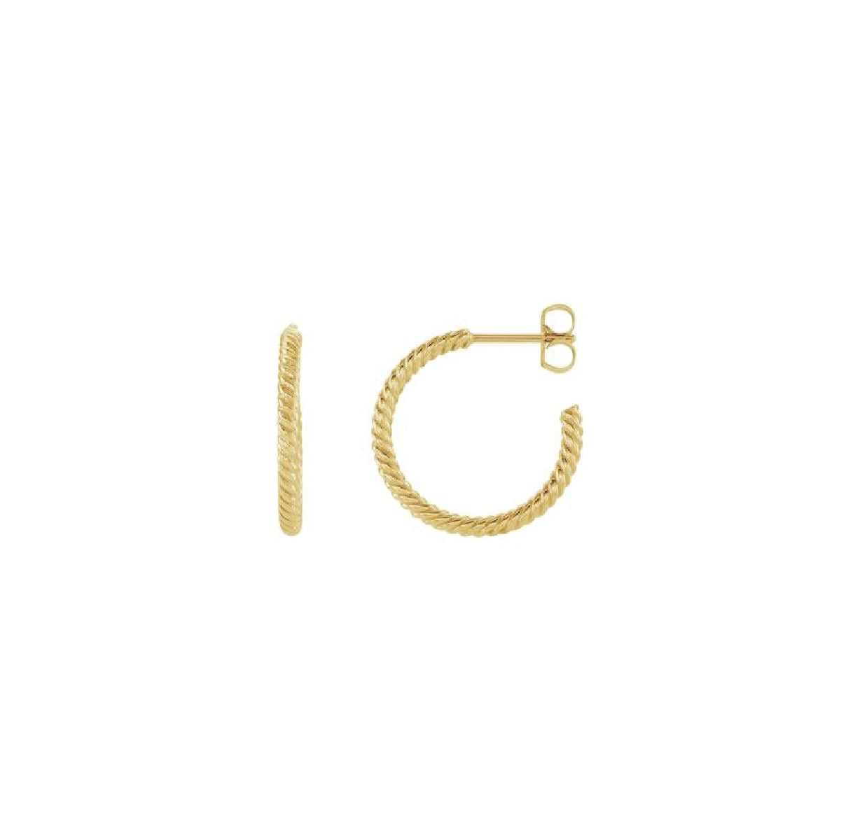 14K Rope Open Hoop Earrings Robyn Canady