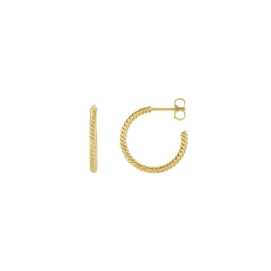 14K Rope Open Hoop Earrings Robyn Canady