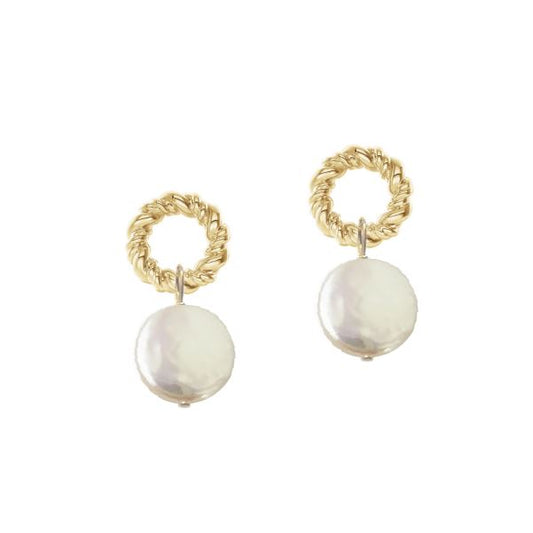 14K Pearl Drop Stud Earrings Robyn Canady