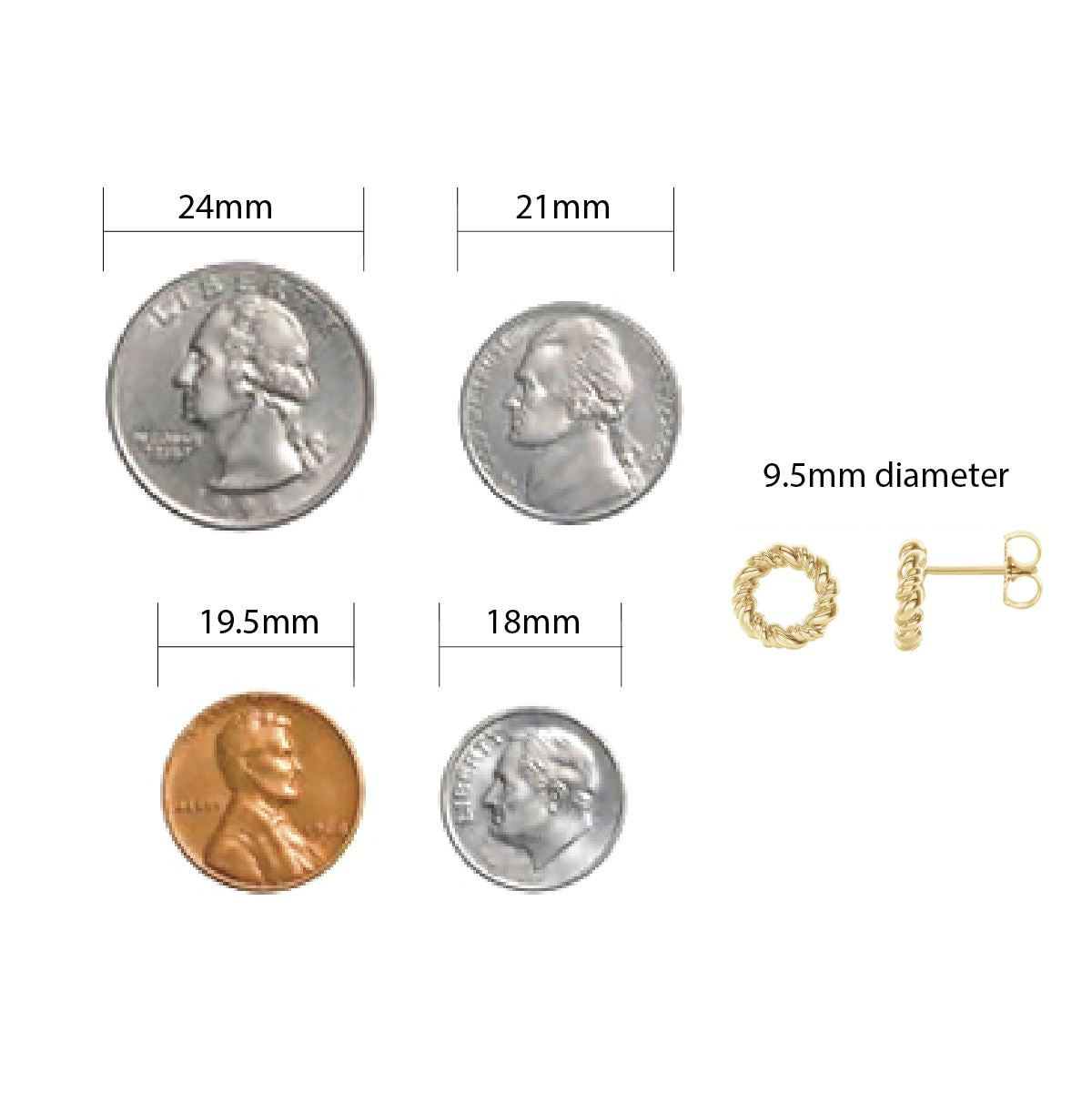 14K Rope Stud Earrings Robyn Canady