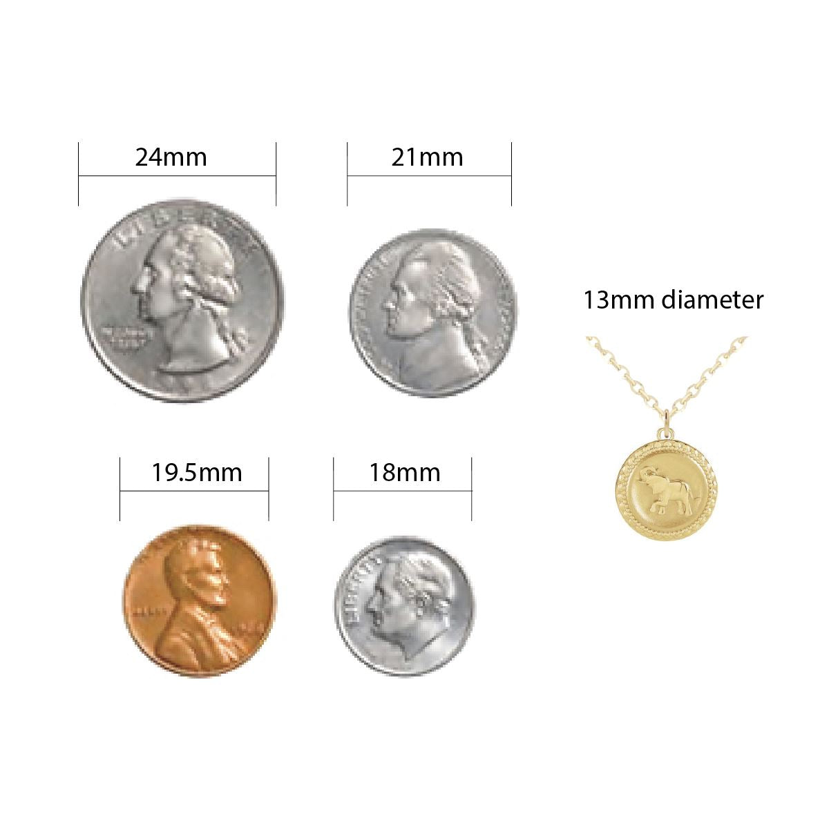 14K Elephant Medallion Necklace Robyn Canady