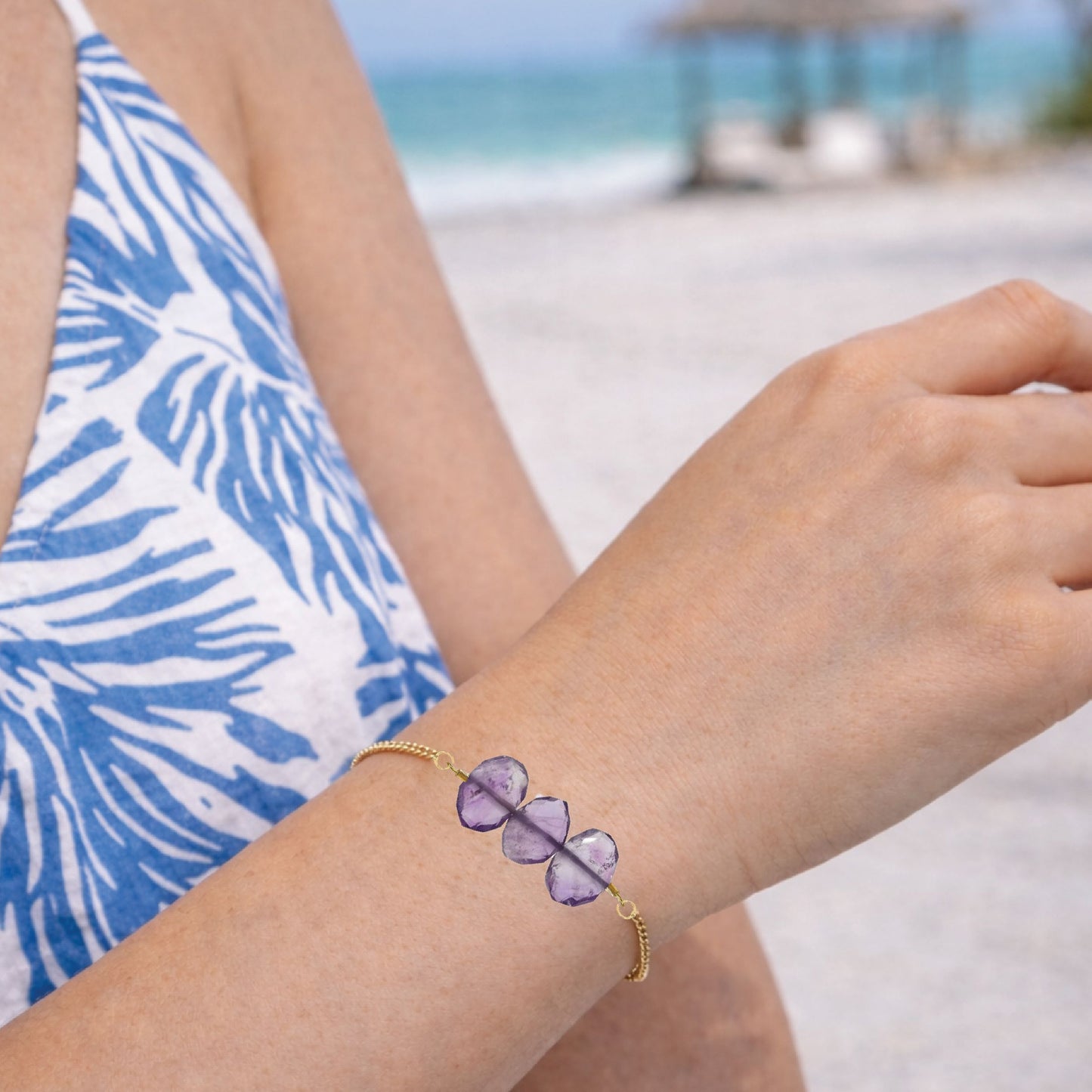 Natasha Chain Bracelet in Amethyst Robyn Canady