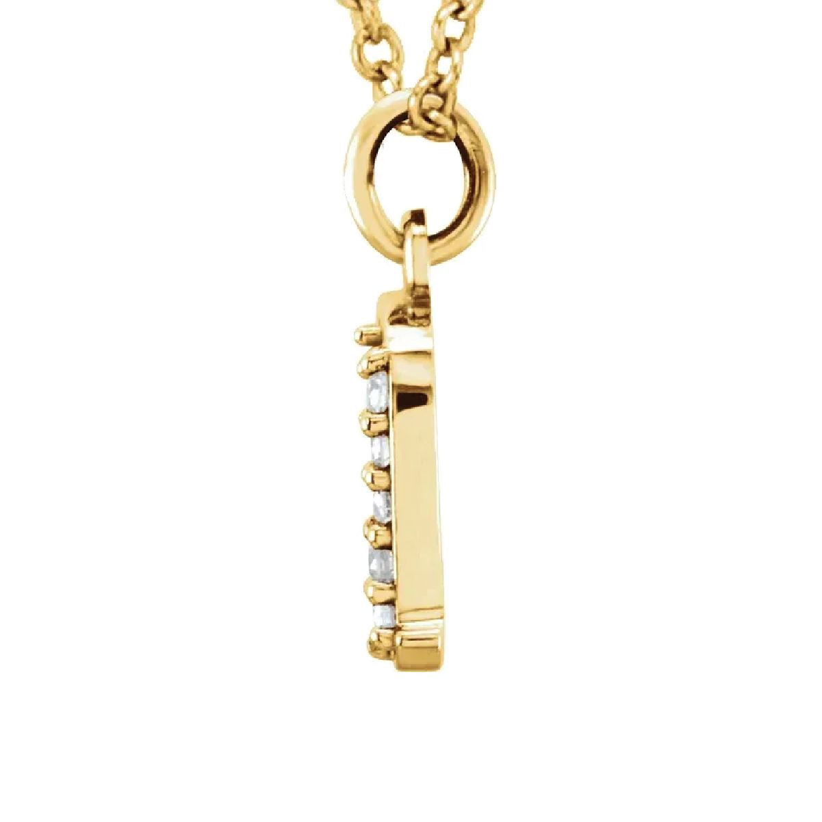 Lowercase Initial Diamond Pendant Necklace Necklace Robyn Canady