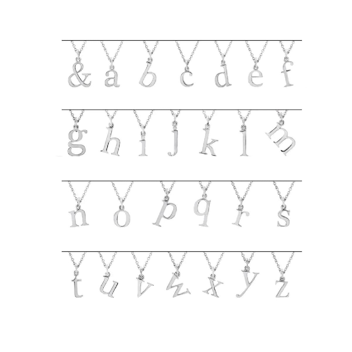 Lowercase Initial Pendant Necklace Necklace Robyn Canady