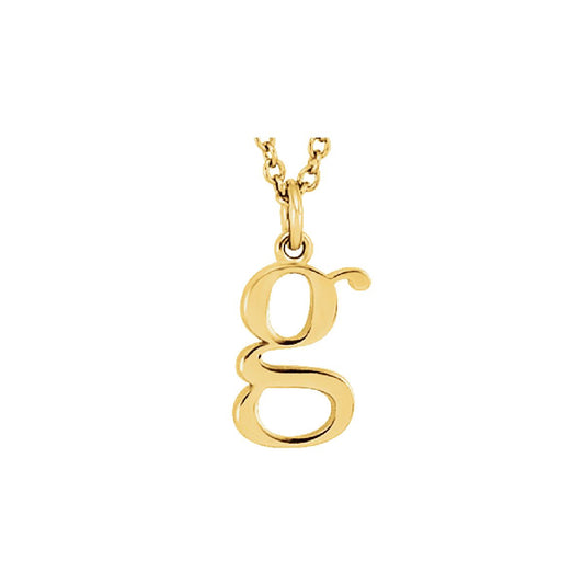 Lowercase Initial Pendant Necklace Necklace Robyn Canady