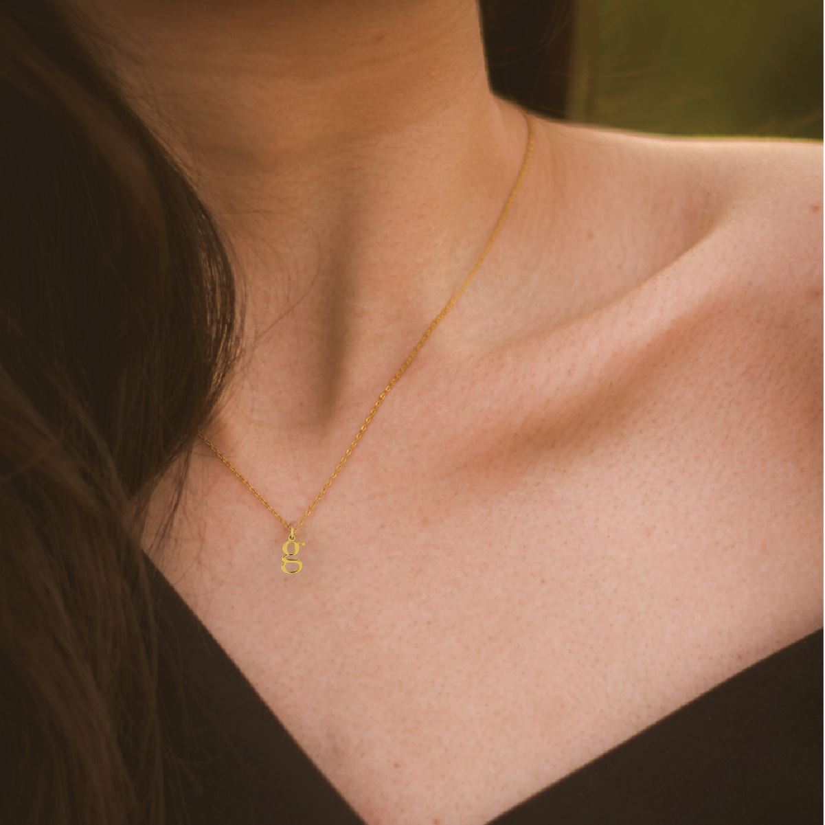 Lowercase Initial Pendant Necklace Necklace Robyn Canady