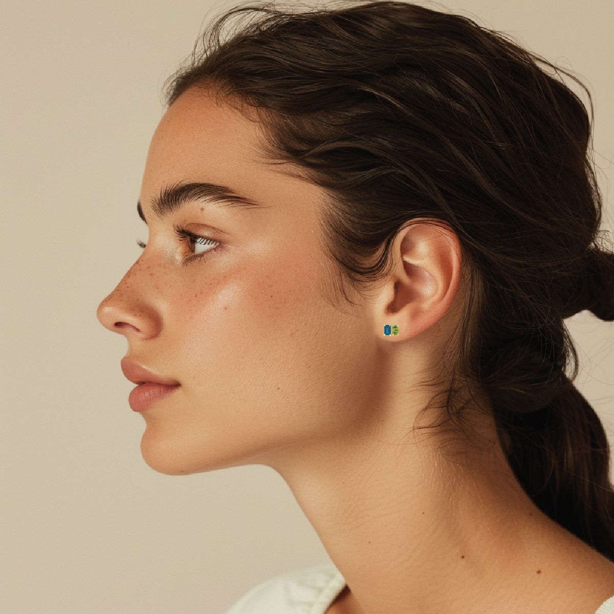 London Blue Topaz and Peridot Stud Earrings Earrings Robyn Canady