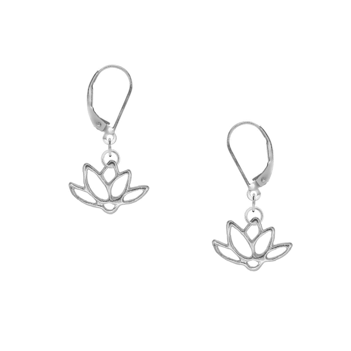 14K Lotus Earrings Earrings Robyn Canady Sterling Silver