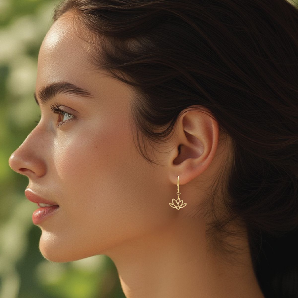 14K Lotus Earrings Earrings Robyn Canady