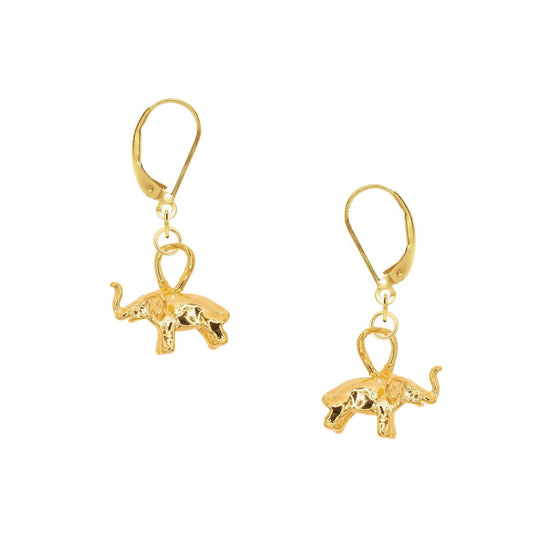 14K Lucky Elephant Earrings Earrings Robyn Canady 14K Gold
