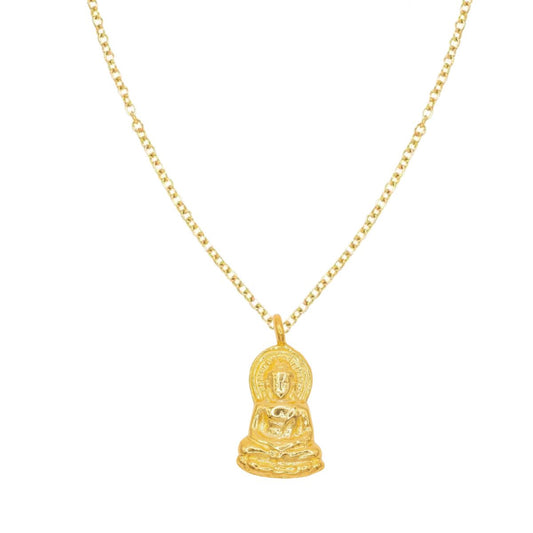Sitting Buddha Meditation Necklace Necklace Robyn Canady 14K Gold