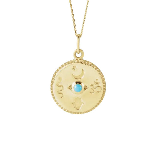 Spiritual Turquoise Medallion Necklace Necklace Robyn Canady