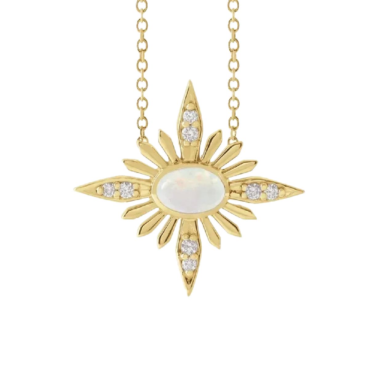 Diamond and Opal Star Necklace Necklace Robyn Canady