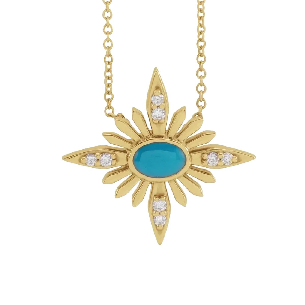 Diamond and Turquoise Star Necklace Necklace Robyn Canady