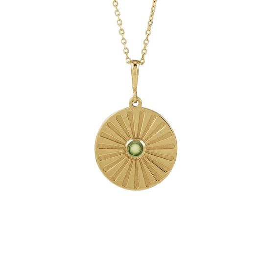 Peridot Sun Medallion Necklace Necklace Robyn Canady