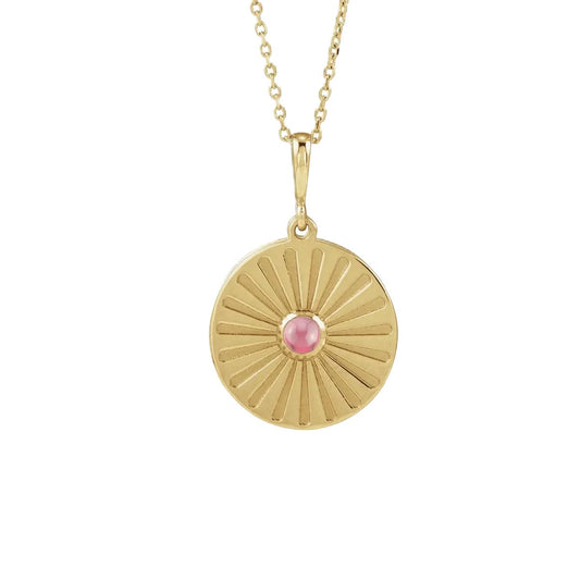 Rhodolite Garnet Sun Medallion Necklace Necklace Robyn Canady