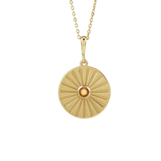 Citrine Sun Medallion Necklace Necklace Robyn Canady