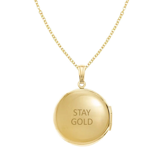 Stay Gold Diamond Locket Necklace Robyn Canady