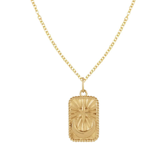 14K Celestial Rectangular Necklace Necklace Robyn Canady 14K Gold