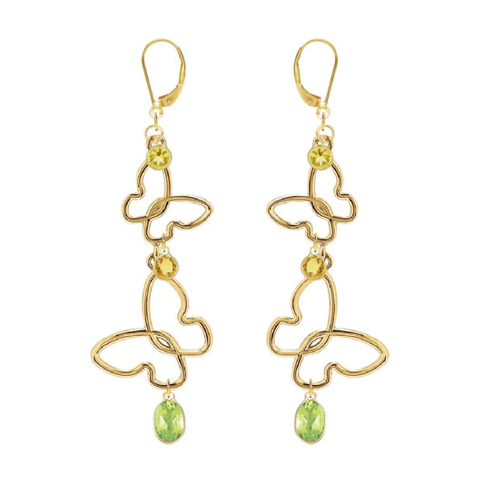 Flutter Butterfly Gemstone Earrings Earrings Robyn Canady